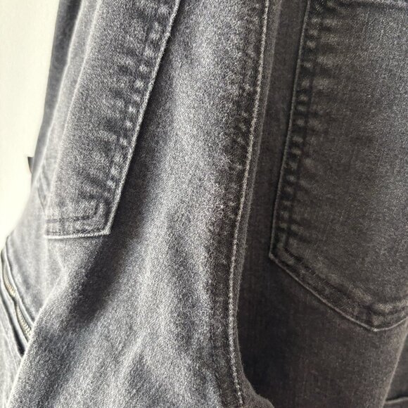 Dovetail Workwear Women's Size 4/32  Black Faded Denim Freshley Overalls Bibs - Picture 15 of 16